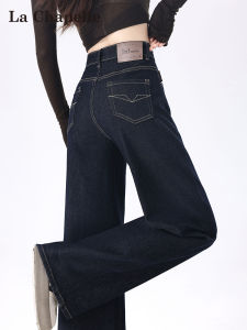 La Chapelle | Retro American Loose Straight Leg Jeans Deep Blue