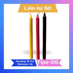 Lilin Putih Dan Warna Pack Isi 20 Batang T-05 Panjang 19 Cm Diameter 16 Cm Murah-Candle-Tahan Lama-Lampu-Grosir Murah (T05-20)