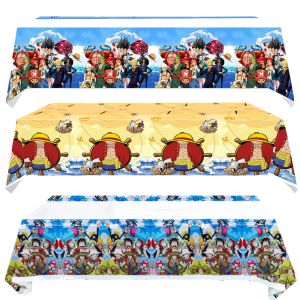 Bandai | Tablecloth Anime Birthday Party Anime Luffy Pirate Disposable Decoration Tablecloth Set Kids Shower Boys Favor Party Supplies