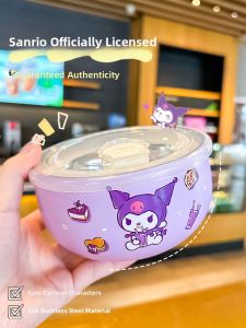 Heat Insulating and Scald Proof Childrens Soup Bowl Stainless Steel with Lid