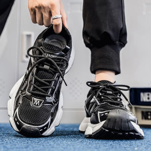 Mens Casual Running Shoes 2025 Autumn New Style Versatile Thick Bottom Heightening Dad Shoes Youth Leisure Sports Trendy Shoes