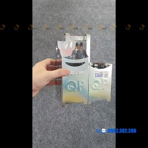 Ống đựng đũa 2 ngăn inox 304 Qui Phúc