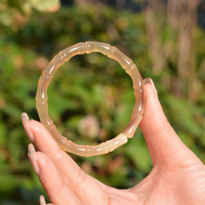 Elegant Handmade Open Bracelet Bamboo Cuff Liver Protection Eye Brightening Mens Style Couples Fashion Jewelry Gift