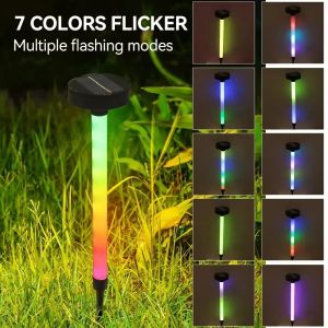 Outdoor Solar Garden Light RGB Color Chaning Solar Pathway Light Waterproof Solar Lawn Lamp 1200mAh Garden LED night light