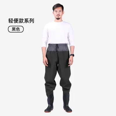 Wader Reservoir Rain Pant Belt Rain Boots Waterproof Clothes Rain Shoes Half-Length One-Piece Water Pants Mens Fork Catch Fish Whole Body Thickening