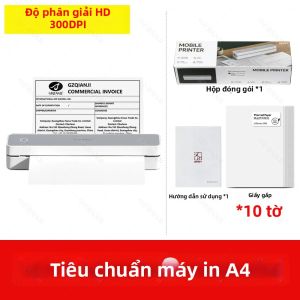 HPRT | Máy In Nhiệt Di Động Mini HPRT MT610-Pro 300DPI/200DPI Kết Nối Bluetooth Cho Android iOS Văn Phòng Du Lịch Kích Thước A4 A5 B5 4in