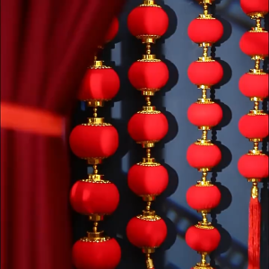 3cm/30Pcs Little Red Lantern Outdoor 2025 Chinese New Year Decorations Spring Festival Decor