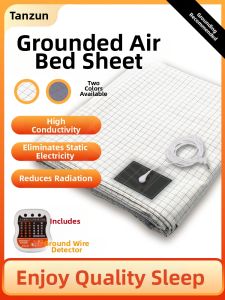 tanzum | Silver Fiber Grounding Bed Sheet Anti Bacterial Radiation Protection Sleeping Aid