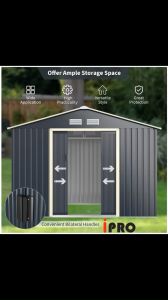 Outdoor Garden Storage Metal Shed Cabin Store / Backyard Big Cabinet Outdoor Storage for Tool & Furniture Organizer Almari Besar / Setor Laman / Garden Shed
