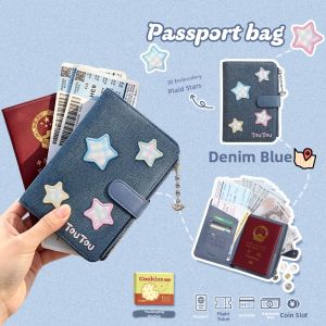 TOUTOU | Birthday Gift Star Pattern Womens Passport Holder Card Wallet