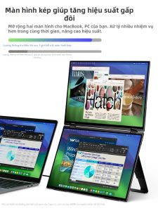 EHOMEWEI | Foldable Dual 2.5K Portable Touchscreen Display