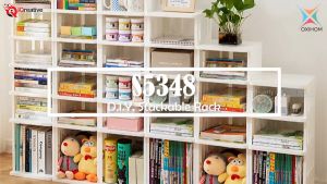 Oxihom S5354 Hitam Lemari Sepatu Rak Sepatu Susun Plastik Rak Buku Rak Dapur Serbaguna