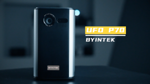 BYINTEK P70 Mini Portable Projector DLP 4K 1080P with Wi-Fi and Bluetooth Built-in Battery Smart Home Cinema for Outdoor Movies & Gaming