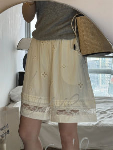 Quần Dài Thường Ngày Cỡ Lớn Cho Nữ Mùa Hè Mới Cao Đến Mông Quần Dài Ống Rộng Che Giấu Mỡ Quần Short Khoét Rỗng Thoải Mái