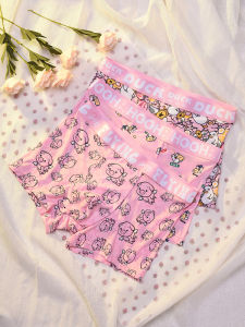 Soft and Adorable Xiaofei Pig Fierce Male Pink Boys Underwear Ice Silk Comfort Comfortable Cute Printing Stylish Mens Boxers