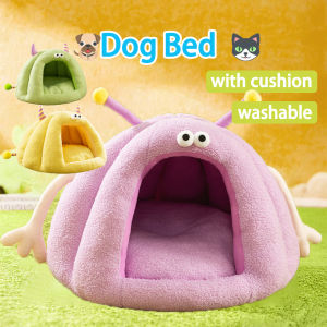 Monster Cat Bed Comfy Dog Bed with Cushion Washable Warm and Comfortable Large Pet Bed Cute Deep Sleep Indoor Cave Nest