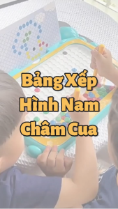 [Đồ chơi giáo dục] Bảng Xếp Hình Nam Châm Cua Kích Thước Lớn Đồ Chơi Giáo Dục Xếp Hình (Tặng Bút Từ Tính Và Thẻ Hình)