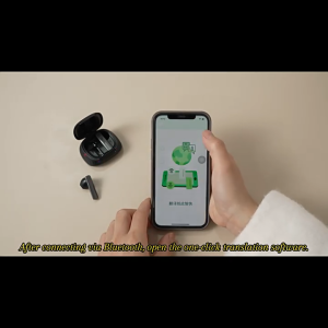 ธุรกิจแปลหูฟัง B18 สมาร์ทบลูทู ธ หูฟังแปลแปลพร้อมกันบลูทู ธ โทรฟังการแปลบลูทู ธ ชุดหูฟังเกมมิ่งแบบไม่หน่วงเวลา for iPhone Huawei Samsung