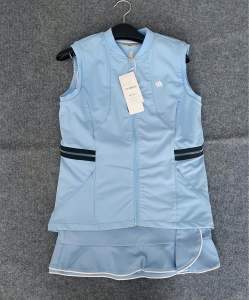 Combe váy + áo gile love golf chính hiệu new shop golf hồng nhung