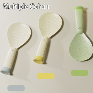 Anti Slip Rice Scoop Spoon Suction Cup Non Stick Heat Resistant Standing Spoon Paddle Kitchenware