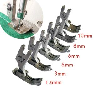 SP-18เท้ากดโลหะแบบจักรเย็บผ้าแบนแนวอุตสาหกรรมรถยนต์แบบเข็มเดี่ยวแบบแบน1/4 1/8 3/8 1/16 3/16 1/32