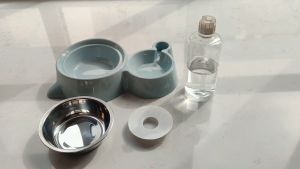 Pet Bowl Dog Bowl Automatic Drinking Bowl Cat Bowl 2 in 1 Food Bowl Drinking Bottle Set Puppy Kitty Food Bowls Water Bowl