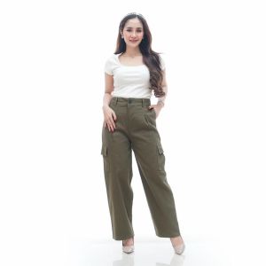 Celana cargo wanita ootd Cargo pants wanita Celana cargo panjang highwaist Korean style jumbo celana wanita terbaru 2023
