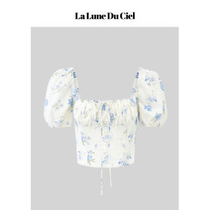 La lune Du ciel | Áo Blouse Voan Phồng Tay Vintage Pháp Thêu Kiểu Cung Đình