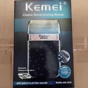 Kemei | Kemei KM-2024 USB Charging Electric Shaver For Men Reciprocating Twin Blade Razor Shaver Beard Trimmer Shaving Machine