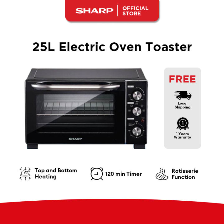 SHARP 25L Electric Oven Toaster EO257CBK Lazada Singapore