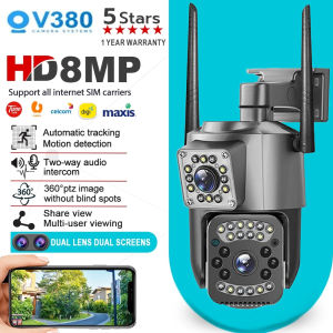 Buy 1 Take 1 V380 Pro Outdoor CTV Camera Connect Cellphone With Audio and Speaker Wireless IP Security Camera Auto Tracking Waterproof Night Vision CCTV Camera