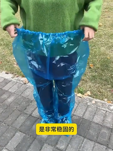 1/5/10Pcs Rain Pant Thick Pack Foot Drift Waterproof Split Tourism Clear Rain Pants Outdoor Travel