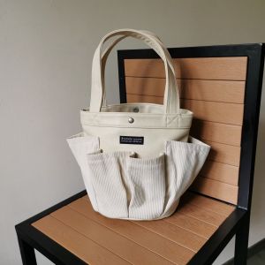 DaVee | Japanese style Bucket bag shopping bag corduroy Bucket bag handbag tote bag
