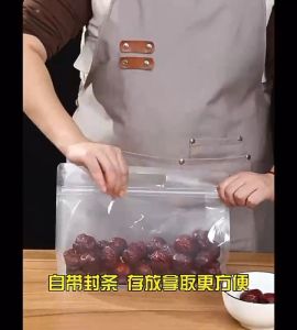 Aksesori Penyimpanan Plastik: Klip Ziplock 8 Sisi Buram Dengan Pegangan