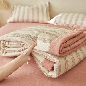NAIYOUCHENG | Comfortable Cotton Linen Summer Quilt Thin Duvet for Air Conditioner