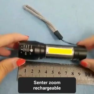Senter Mini XPE COB LED Zoom Super Terang Lampu Pencahayaan Mini Untuk Camping