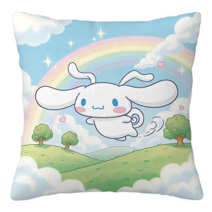 Sanrio | Sanrio Cinnamoroll Áo Gối 100% Polyester Toon Đệm Cho Phòng Ngủ Nhà Ghế Sofa Trang Trí Tatting Dệt Kim Gối