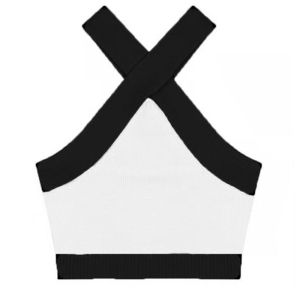 🦋 VEVE Korean Style Women Simple Vest Plain Halter Neck Sleeveless Crop Top