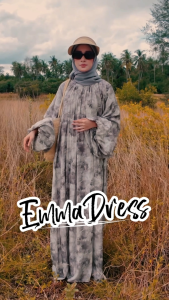 Emma Dress Premium Cotton Ironless Loose Cutting Bawal House