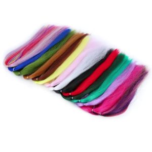 1Pack 50cm Long EP Silky Fiber Fly Tying Material Soft Synthetic Minnow Fiber for Streamer Baitfish Pike Salmon Steelhead Flies