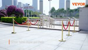 2M 3M Stanchion post with rope 1pc retractable belt crowd control barrier hotel stainless steel heavy duty queue stand