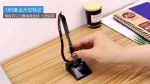 Table Top Pen Black Counter Pen Desk Table Pen with String Office Bank Stationery desk pen