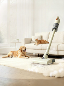 「China Plug」Bear | Wireless Powerful Lightweight Handheld Vacuum Cleaner for Home Use with Mite Removal and Cat Hair Cleaning