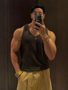 DAVID&ME | Knitted Linen Vest for Sport Fitness Men