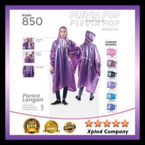 Jas Hujan Plevia Pop 850 Poncho Lengan All Size Dewasa / Mantol Plevia 850 Ponco Kelelawar