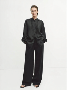edition | Women Summer Casual Silk Wool Wide Leg Trousers