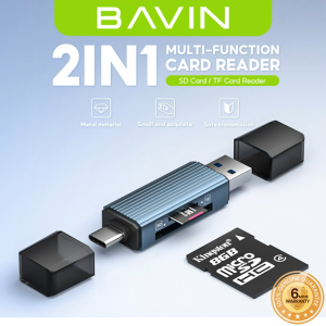 BAVIN O50 / O51 OTG Multifunction Card Reader Transfer Adapter USB + Type-C / Type-C + iPh Suitable for Micro SD/TF Card