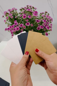 Set 10 Giấy viết thư basic - card giấy - thẻ bài (giấy kraft Nâu Trắng Đen) dày 300gsm