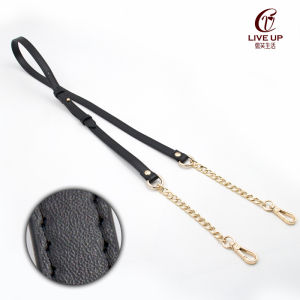 สายสะพายไหล่หนังแท้ปรับได้ สีดำ สายสั้น สายโซ่เสริม สายสะพายไหล่เดี่ยว สายรัดแบบปรับได้ สายรัดแบบปรับได้สำหรับฤดูร้อน