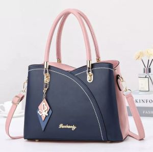 Original Korean Womens Shoulder Bag Leather Splicing Style 6 Colors 3 Compartment Big Capacity Travel Bag Leather Material High Quality